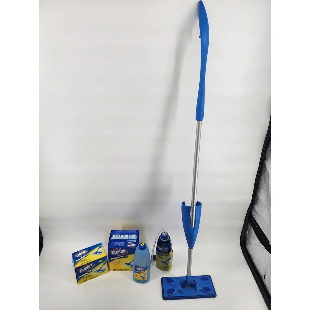 Clorox ReadyMop All In One Mopping System Blue with Refill Pads and Cleaner 2005